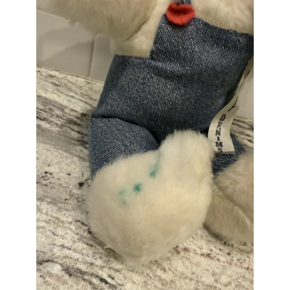 Vintage Snoopy Plush Daffy Denims Overalls 60s 70s Peanuts Doll Stuffed Animal - Picture 4 of 6